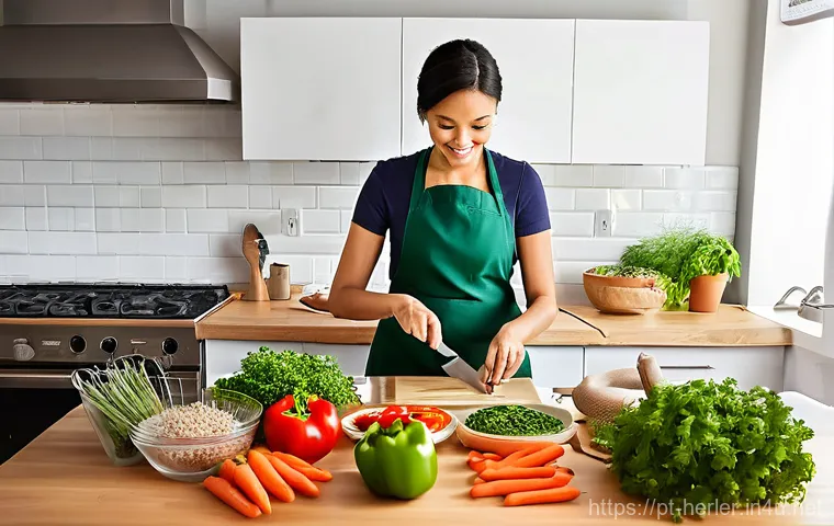 생활가사도우미 실기 시험 문제 유형과 팁 - **Prompt 2: Organized Pantry with Smart Storage Solutions**
    A brightly lit image showcasing a pe...